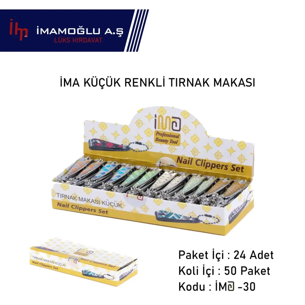 İMA-030 TIRNAK MAKASI KÜÇÜK RENK. (50 KT*24 LÜ)